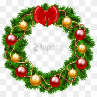 Free Png Christmas Wreath Png Image With Transparent - Christmas Wreath Clipart Free