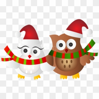 Christmas Owls Transparent Png - Christmas Owls Clipart