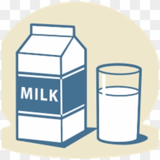 Milk Clipart Sack Lunch With Apple And Milk Carton - Milk Clipart - Png Download