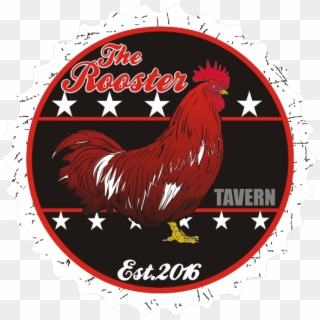 Rooster Final Logo With Distress Transparent Tight - Rooster Tavern Logo Clipart