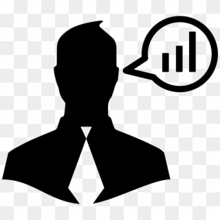 Businessman Talking About Data Analysis Comments - Business Man Logo Png Clipart