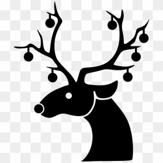 This Free Icons Png Design Of Christmas Reindeer Black Clipart