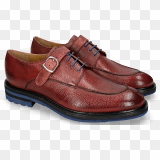 Derby Shoes Trevor 13 Scotch Grain Rich Red Crip Blue - Melvin & Hamilton Clipart