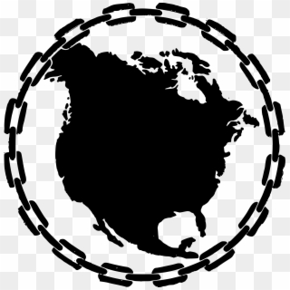 North America Geography Clipart Computer Icons Map - Chains In A Circle - Png Download