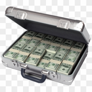 Cash In A Briefcase - Suitcase Of Money Png Clipart