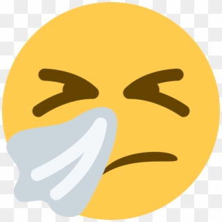 Emoji Sick Clip Art - Sneeze Face Emoji - Png Download