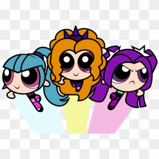 Powerdazzlings Girls By Mit-boy - My Little Pony Dazzlings Powerpuff Girls Clipart