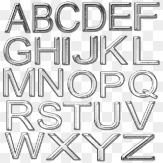 Chrome-alphabet - Silver Alphabet Chrome Png Clipart