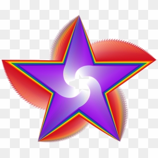 This Free Icons Png Design Of Turbulent Rainbow Star Clipart