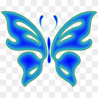 This Free Icons Png Design Of Blue Radiative Butterfly Clipart
