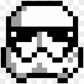 Storm Trooper Mask - Pixel Art Star Wars Clipart