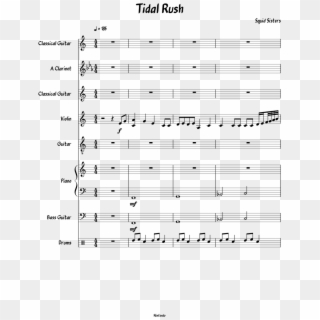 Tidal Rush Sheet Music For Clarinet, Violin, Piano, - Sheet Music Clipart