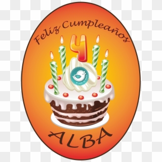 Feliz 4ª Cumpleaños Alba - Feliz Cumpleaños Alba Maria Clipart
