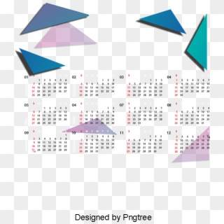 2018 Calendar Vector - Triangle Clipart