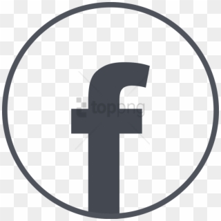 Free Png White Circle Facebook Icon - Cross Clipart