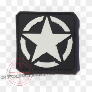 Invasion Star Patch, Black - Royal Enfield Classic 350 Stickering Clipart