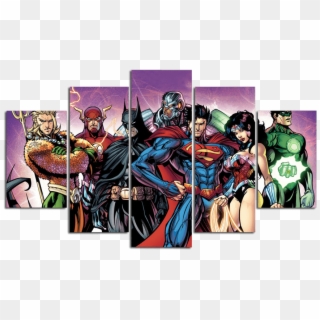 Five Piece Set - Comic Wonder Woman Justice League Clipart