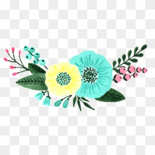 Green And Turquoise Floral Custom Design My - Mint Green Floral Png Clipart