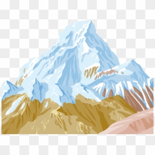 Range Clipart Ice Mountain - Cartoon Snow Mountain Png Transparent Png