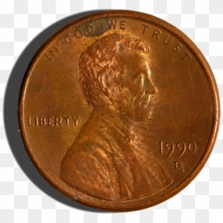 1990-issue Us Penny Obverse Trans - Us Penny Clipart