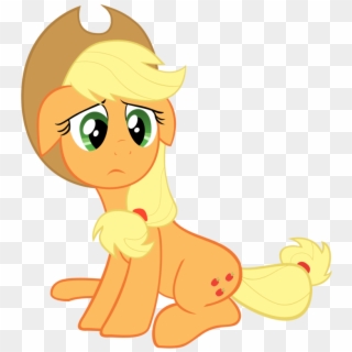 My Little Pony Applejack Sad - Applejack Png Sad Clipart