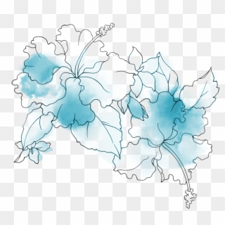 Transparent Blue Flowers Clipart