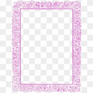 Girly Border Png Free Download - Victorian Floral Border Clipart