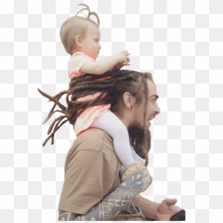 Man Holding Baby On Shoulders With Hair Baby Safety, Clipart