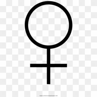 Female Symbol Coloring Page - Cross Clipart