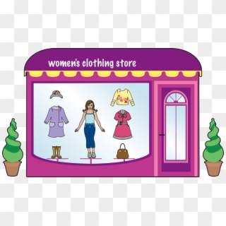 Clothes Shop Clothing Boutique Fashion Clip Art - Clip Art Clothing Store - Png Download