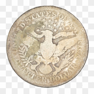 1907-d Barber Quarter Rev - Coin Clipart