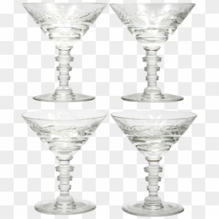 Hawkes Le Moderne Champagne Glasses Set 4 American - Martini Glass Clipart
