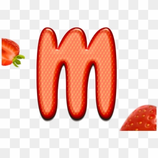 Strawberry Letters M 3d Text - Letter Clipart