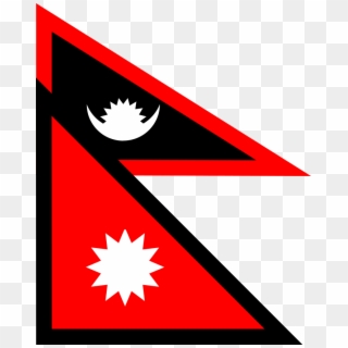 Nepal - Nepal Flag And Map Clipart