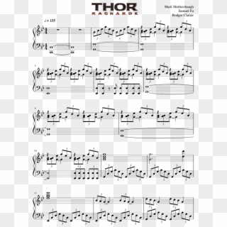 Thor - Ragnarok - Main Theme - Mark Mothersbaugh - - Partitura Thor Ragnarok Theme Clipart