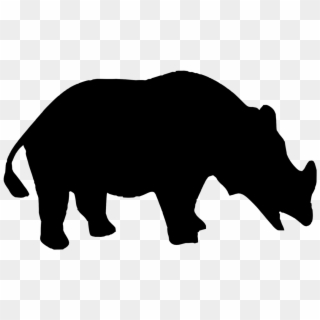 1199 X 750 10 - One Horned Rhino Silhouette Clipart