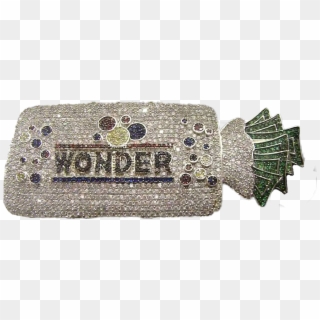 Diamond Iced Out Wonder Bread Pendant - Coin Purse Clipart