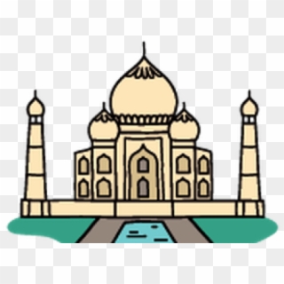 Taj Mahal Clipart Silhouette - Taj Mahal Clipart Transparent - Png Download