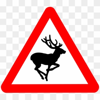 Deer The Highway Code Traffic Sign Warning Sign - Deer Road Sign Uk Clipart