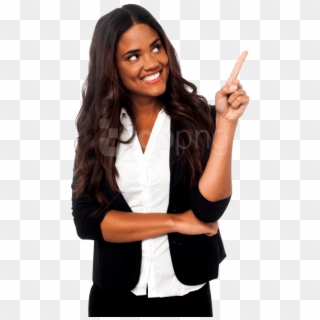 Download Women Pointing Right Png Images Background - African American Woman Png Clipart