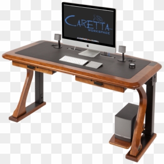 Hide Under Desk Png - Computer Table With Wire Management Clipart