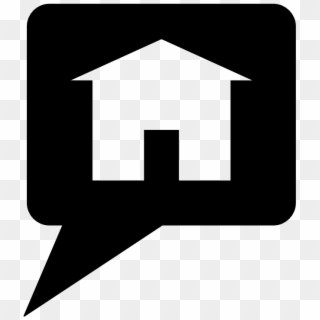 Clipart - House - House In Speech Bubble - Png Download