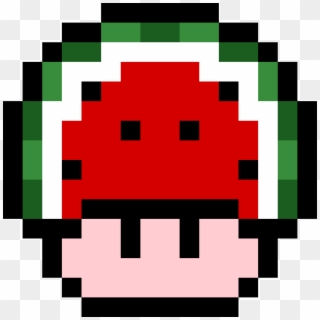 Watermelon Mario Mushroom - Super Mario World Mushroom Sprite Clipart