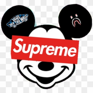 #supreme #bape #mouse #vans - Supreme Clipart