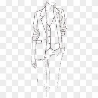 Women's Business Suits - Sketch Clipart