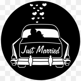 Wedding Getaway Car - Wedding Car Silhouette Png Clipart