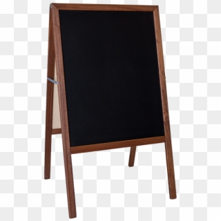 Chalk Board Easel Stained Black Chalkboard Marquee - Chalkboard Stand Png Clipart
