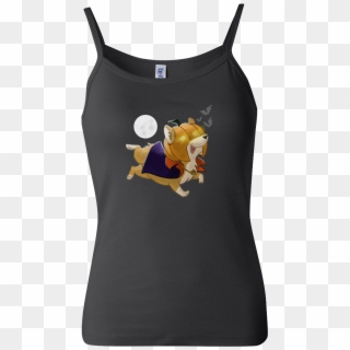 Pumpcorgi Youthblack Pumpcorgi Womensspaghettitankblack - Cartoon Clipart