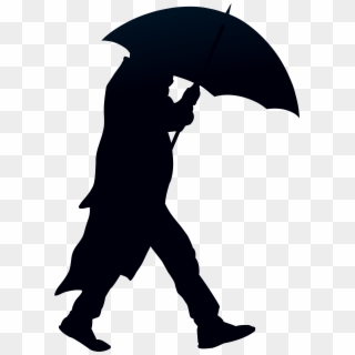 5671 X 8000 4 - Silhouette Images Of People With Umbrella Clipart