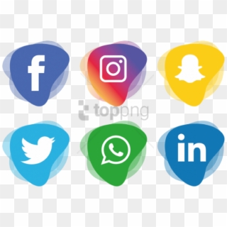 Free Png Facebook Instagram Whatsapp Png Image With - Social Media Set Transparent Clipart